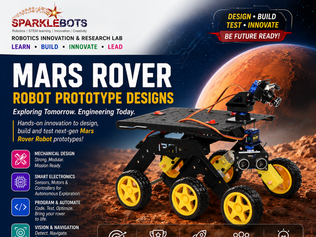 Mars Rover Robot built from a SparkleBots robotics kit